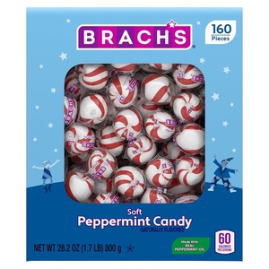 image:imageBrachs Soft Peppermint Candy Individually Wrapped Pieces Carton 282 OZ